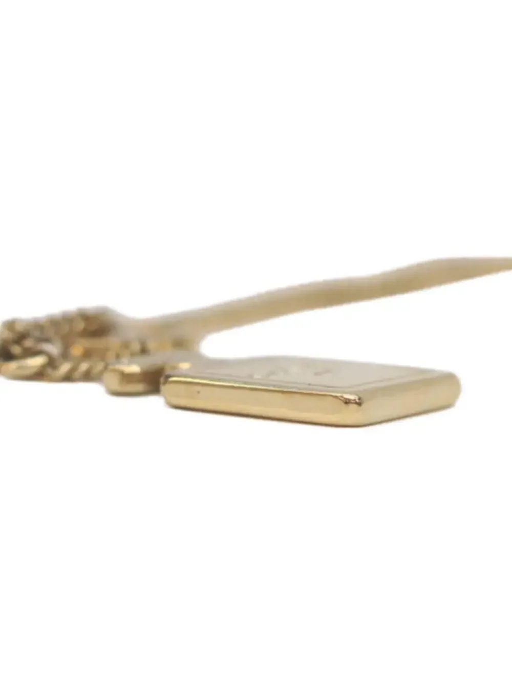 Chanel Cc Logo Pendant Necklace Gold- #288066C84B